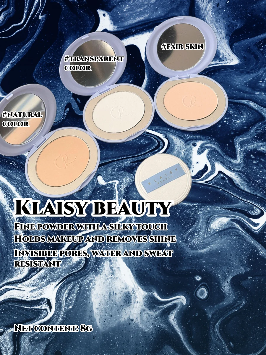 

Klaisy Light Mist Lock Makeup Powder, Makeup Powder Highlighting & Concealer Degreasing Waterproof & Sweatproof