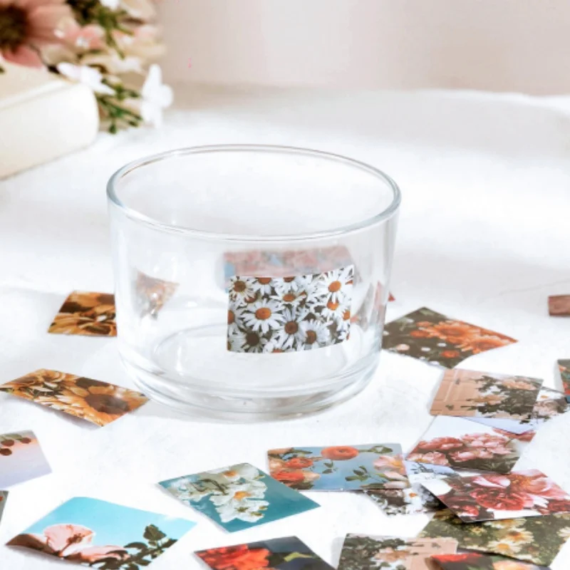 46pcs Flower Box Stickers Scrapbook Decoration DIY Craft Art Album Magazine Stickers Stationery Stickers