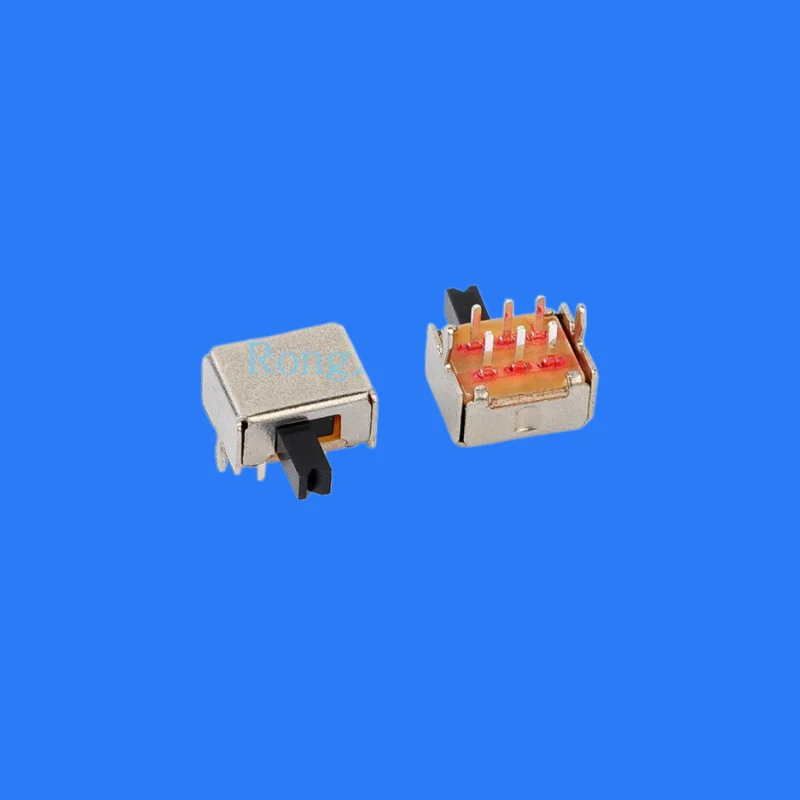 100pcs/toggle switch 6-foot horizontal 2-speed 2-fixed foot handle height 3.0mm SK-22D03 with beads (2P2T)