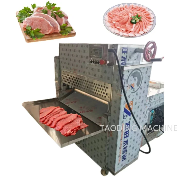 Machine de découpe de viande de bœuf, trancheuse à viande, trancheuse automatique industrielle, phérique, bacon, Chine