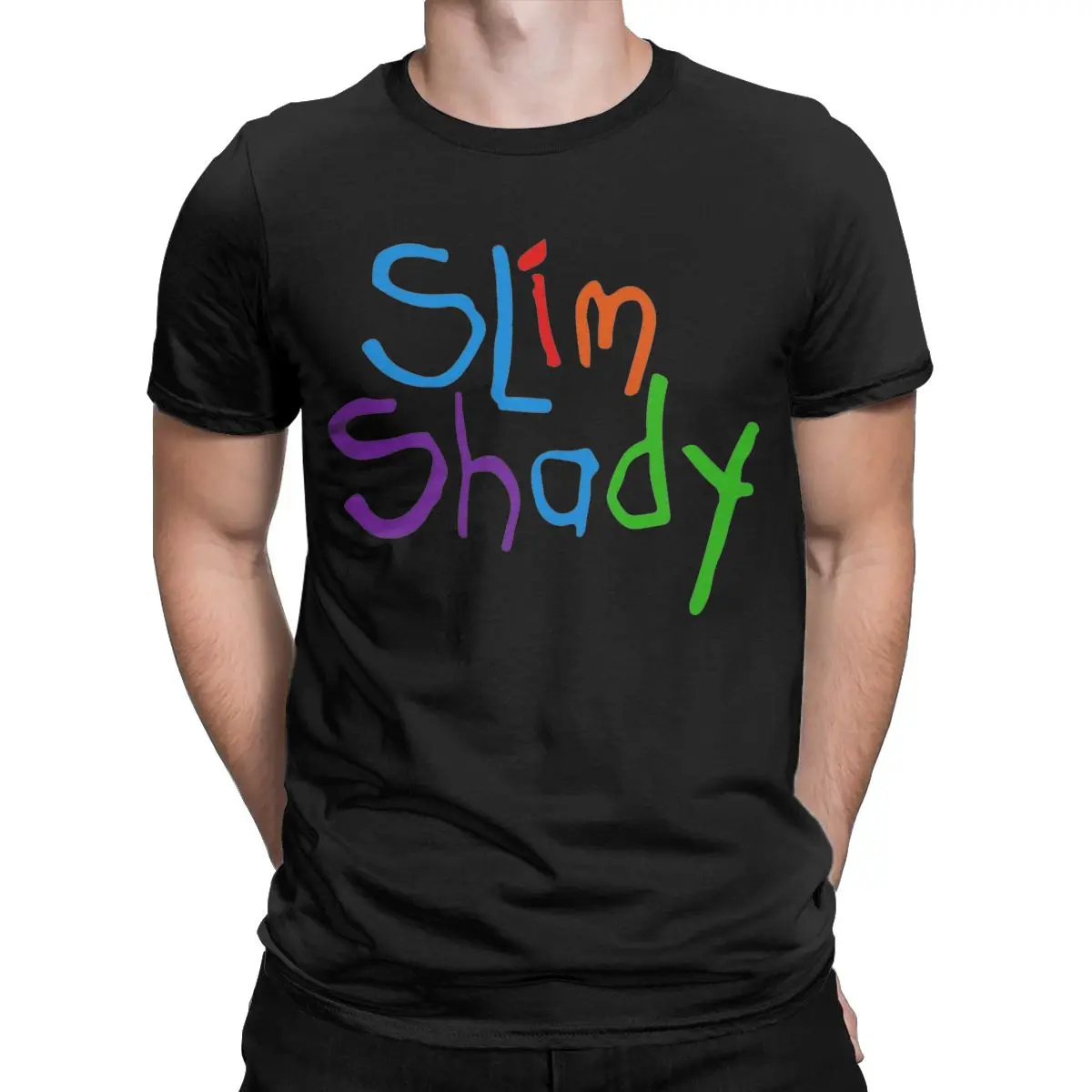 

Тонкие футболки Shady LP Eminem в стиле хип-хоп для мужчин, винтажная футболка из 100% хлопка, футболки с круглым вырезом и короткими рукавами, идея подарка, топы