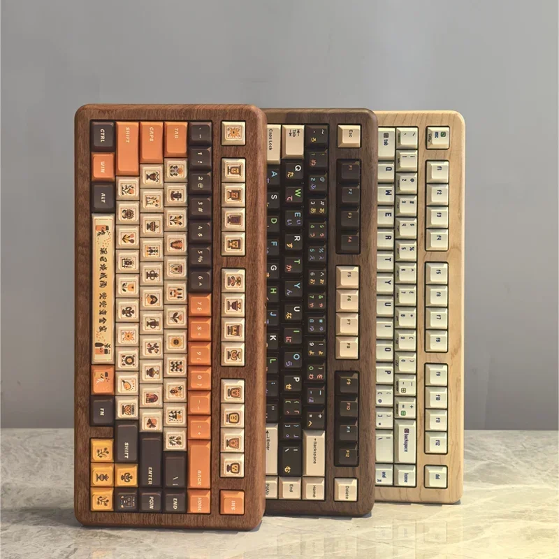 Zaoyi Null75 Wood Keyboard Kit Wriless Bluetooth Three Mode Customized Hot Swap Gasket 81keys Walnut Wood Gaming Accessories