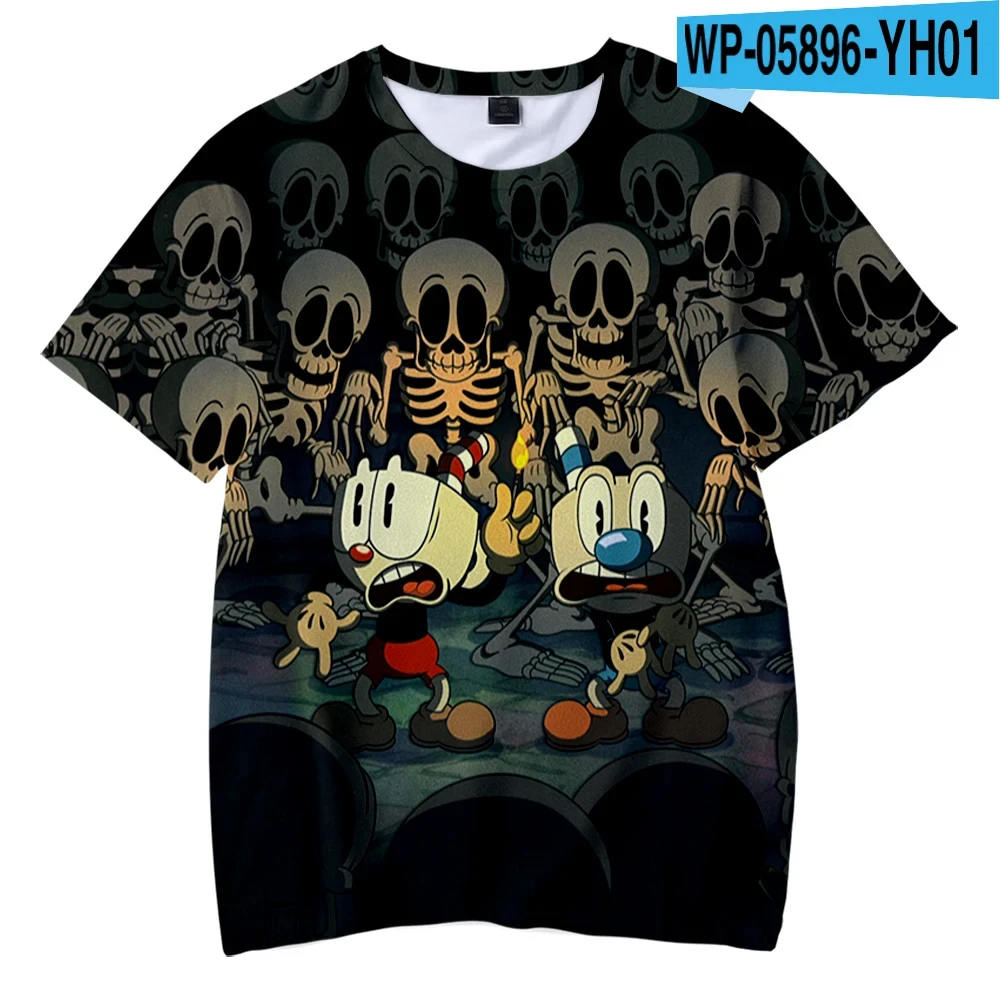 The Cuphead Show T Shirt  3D Print T-shirt Men Woman Short Sleeve Kids T Shirts Streetwear Harajuku Unisex Clothing