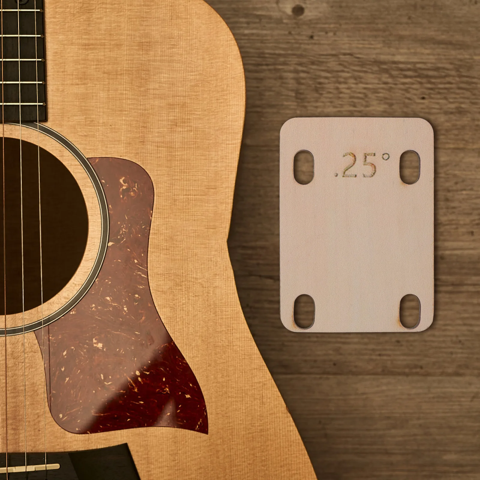 

3pcs Guitar Neck Shims Wooden Durable Replacement Parts for Electric Acoustic Bass Lightweight Easy Installation Guitar