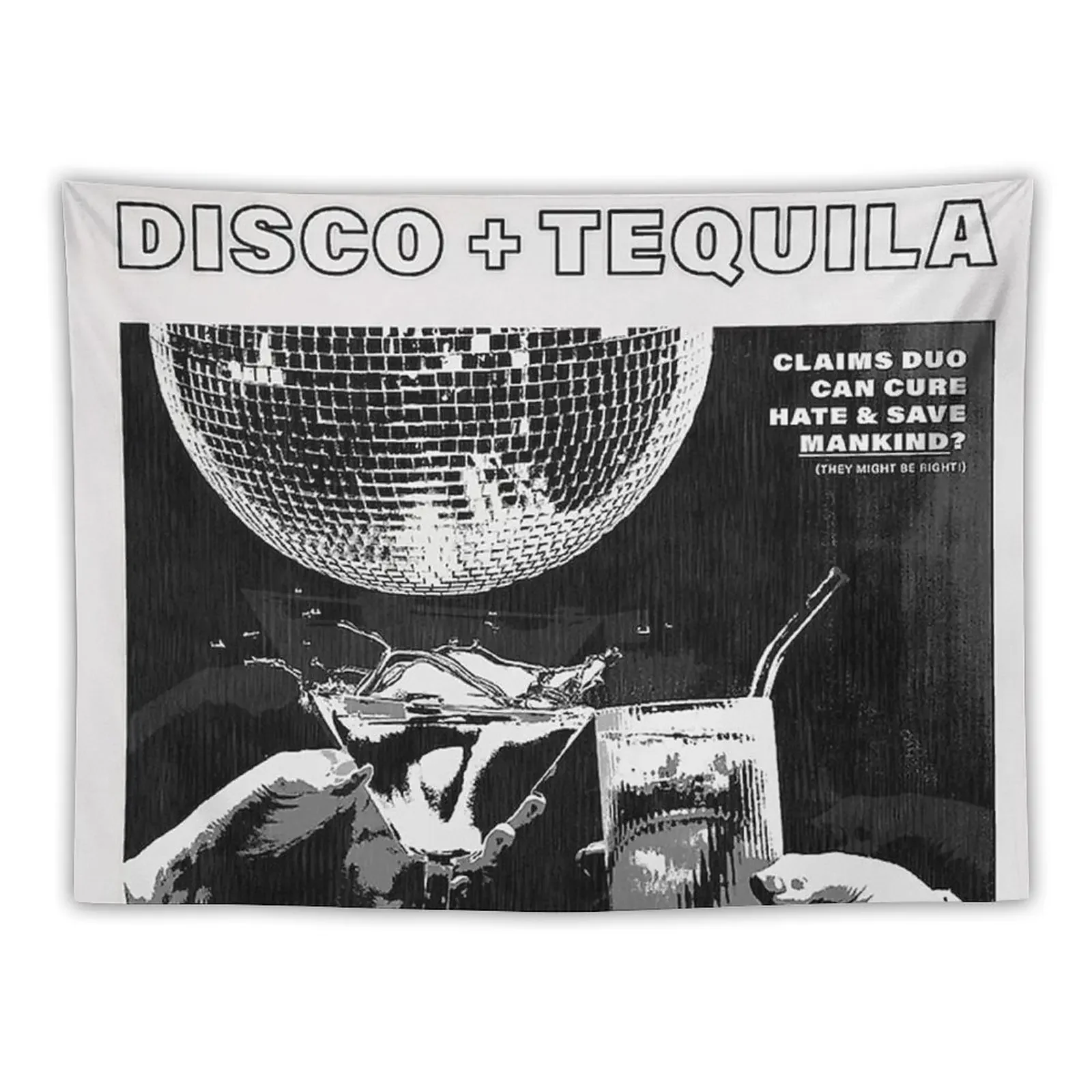 Disco + Tequila Headline Tapestry Luxury Living Room Decoration Bed Room Decoration Tapestry