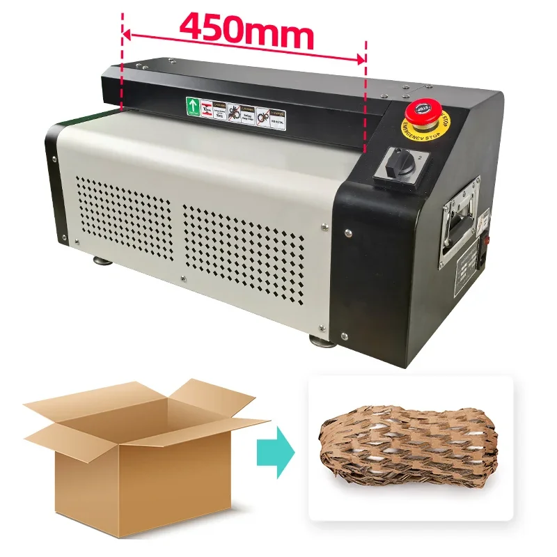 

450mm Original Manufacturer Shredding Machine Strip Cut Paper Parts Cardboard Shredder for Online Seller Packaging