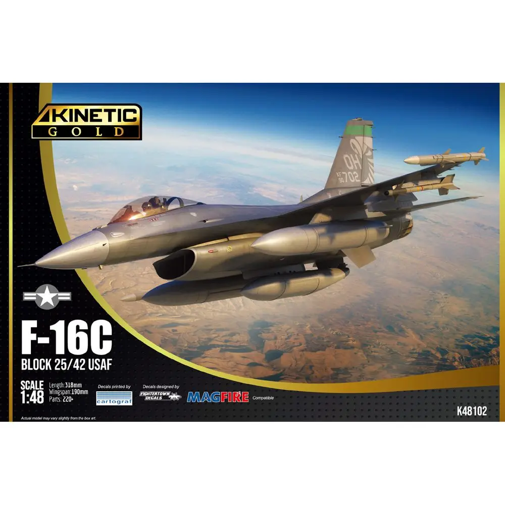 

KINETIC K48102 1/48 USAF F-16C Block 25/42 - Scale Model Kit