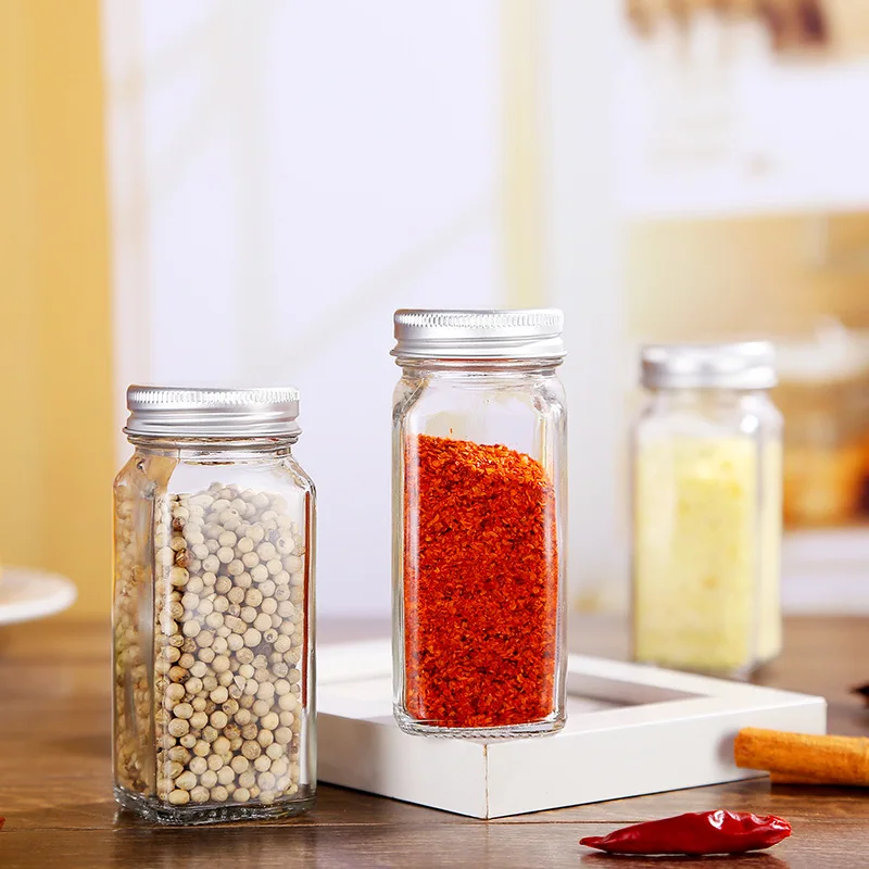 

Square Glass Seasoning Jar, Kitchen Supplies, Pepper Seasoning Bottle