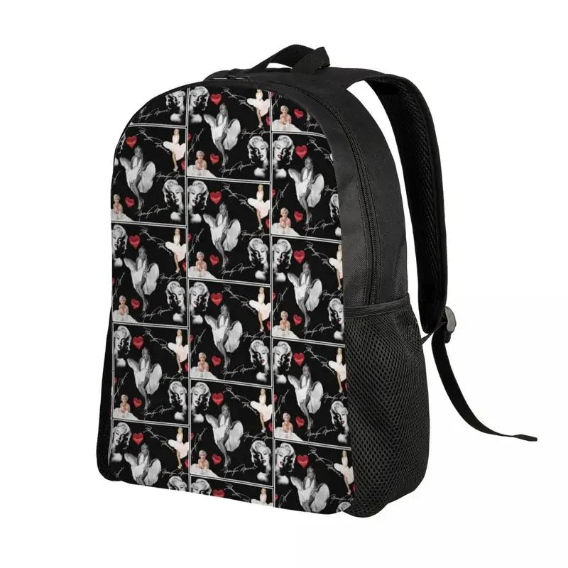 Mochila personalizada Linda actriz Marilyns Monroe para mujeres y hombres, bolsa de libros básica para la escuela, bolsas de cantante universitario