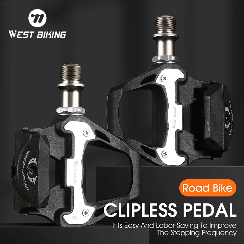 WEST BIKING SPD-SL Cycling Road Bike Self-locking Pedals Ultralight 2 Sealed Bearing Bicycle Pedal Bike Part Accessories