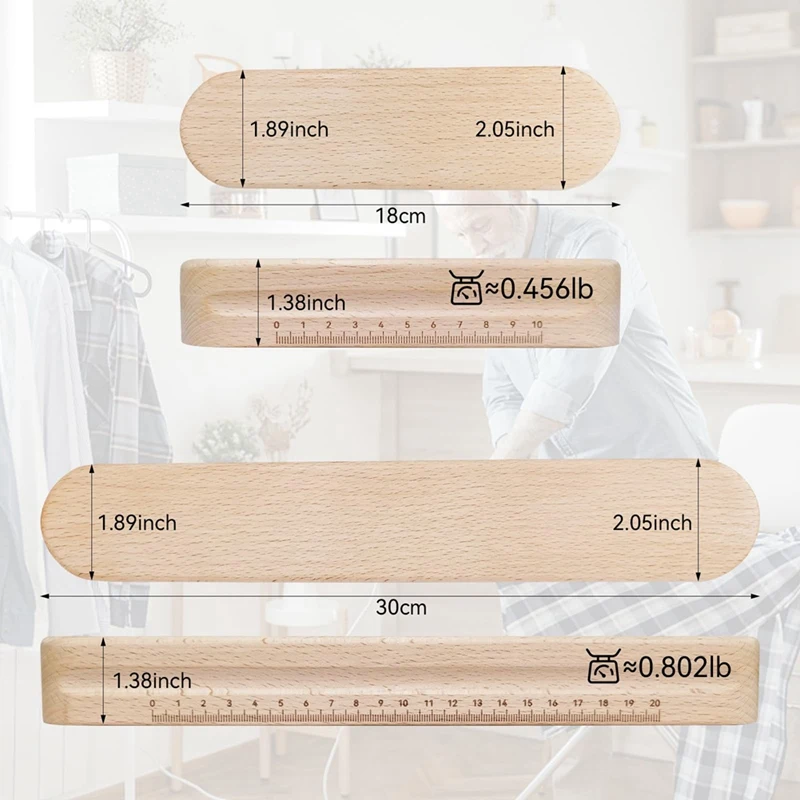 Tailors Clappers For Quilting And Sewing,Pressing Tool For Seam And Steam Ironing,Multi-Size Design For Adjustable Grip