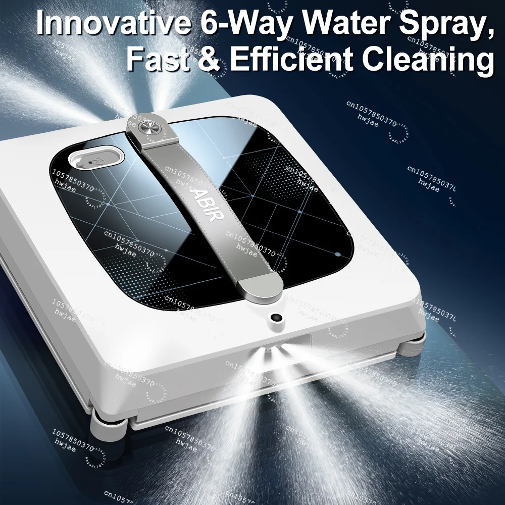 Window Cleaning Robot WD10,Dual Roller Brushes, 4 Corner Brushes,6-Way Water Spary,10000PA Suction,Wet Wash & Scrub Combo