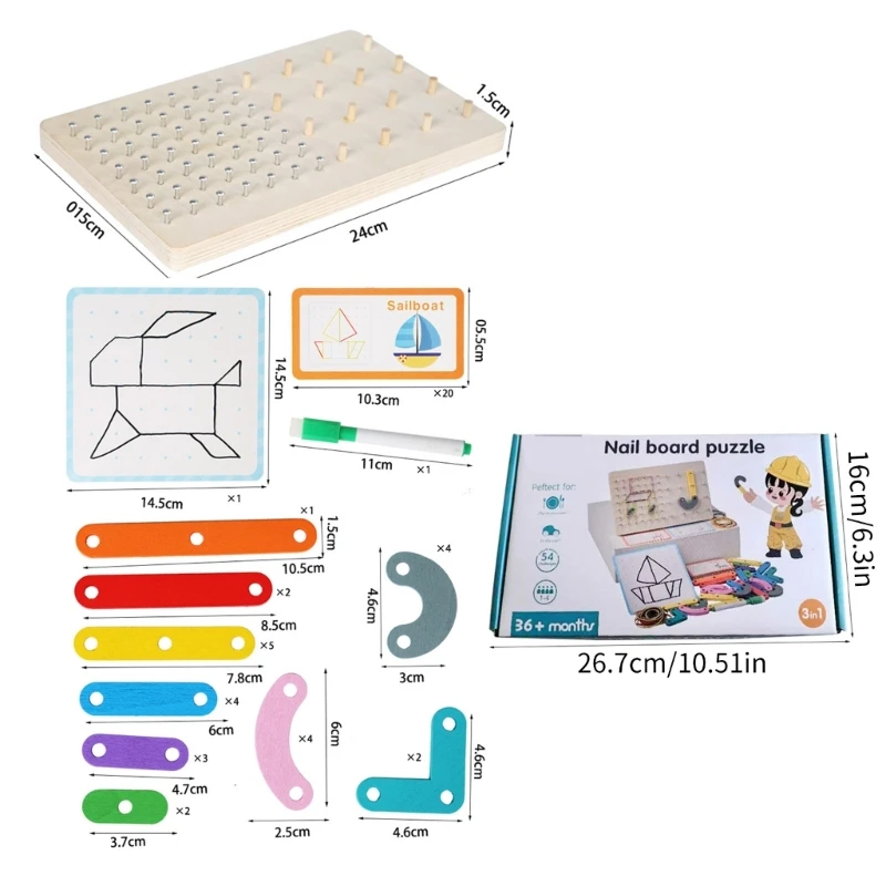 لعبة خشبية للأطفال ذات شكل ملون، لوحة ألغاز مربوطة، لعبة مفضلة لحفلات الأطفال الصغار