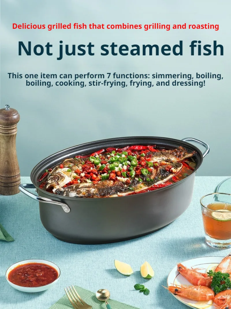 

Household Nonstick Electric steamer multifunctional universal dual purpose seafood fish steamer