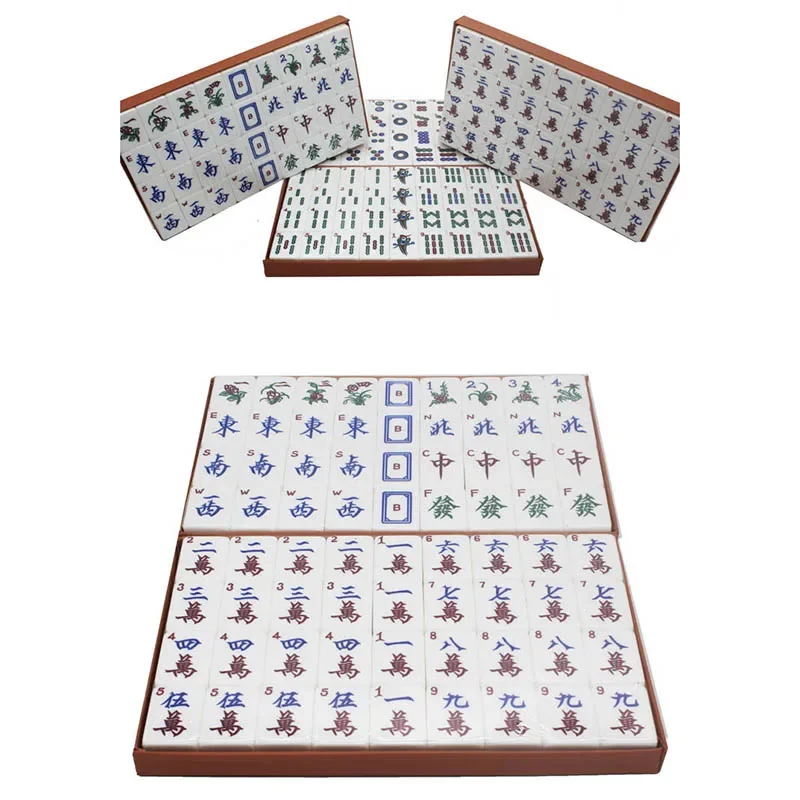 

Professional Portable English Mahjong Big Luxury Unusual Gift Social Mahjong Puzzl Couple Family Games Jeu De Table Indoor Games