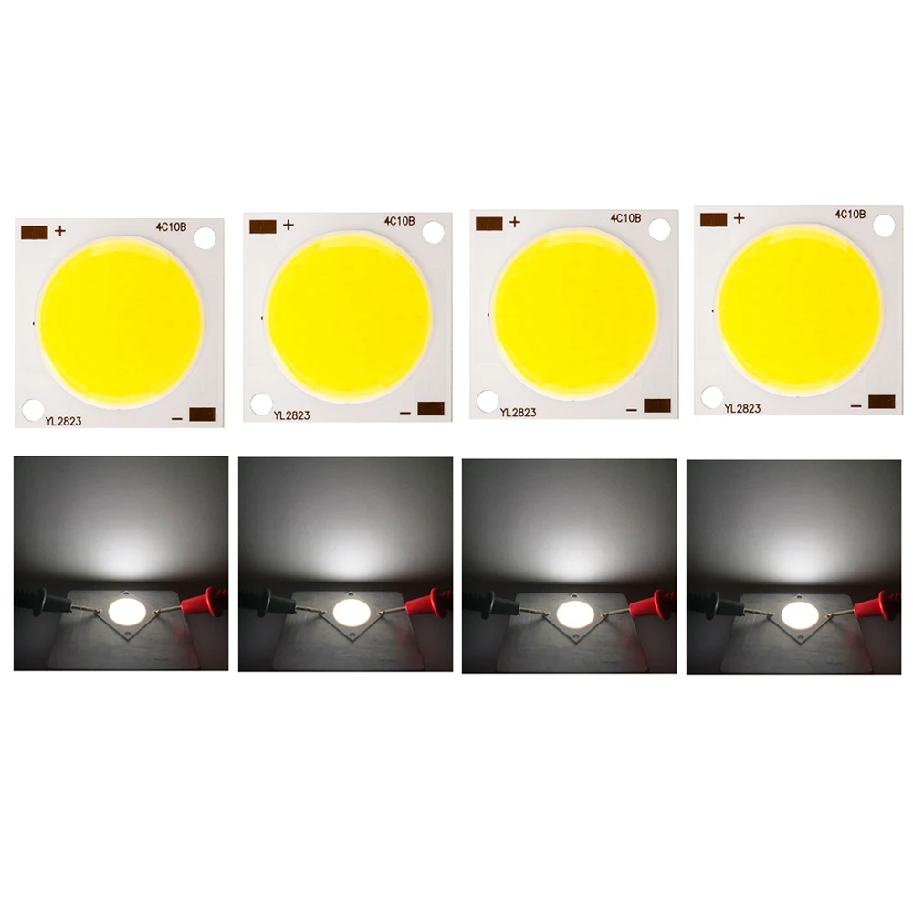 28*28mm Ultra Bright 20W DC 12V COB LED Chip Beads Light Cool White 6000K for DIY Car Lights Work Lamps Home Bulbs bar