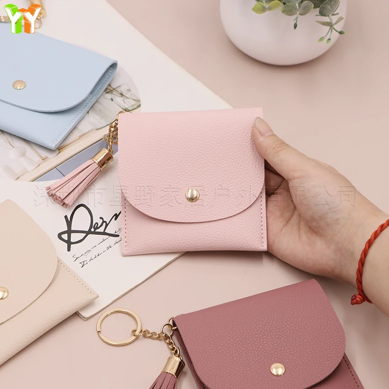 Women's Coin Purse Mini Card Holder Multiple Slots Simple Elegant Hardcoin Pouch For Change Management