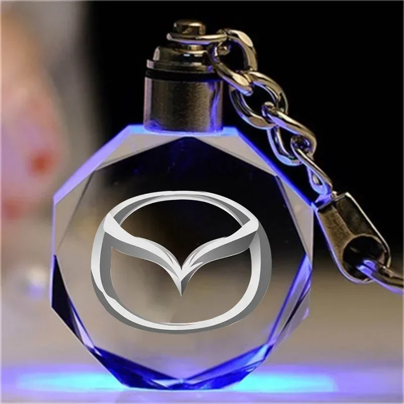 LED Light Car Logo Key Chain Pendant Holder for Mazda 6 3 Axela Cx9 Cx7 Cx5 Atenza Speed Protege Rx8 Rx7 Mx3 Mx5 323 626