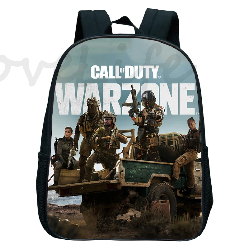 Call of Duty Warzone Mochila para Crianças, Bolsa de Jardim de Infância para Meninos e Meninas, Mochilas Escolares Impermeáveis para Bebê, Mochila para Criança, Mini Mochila