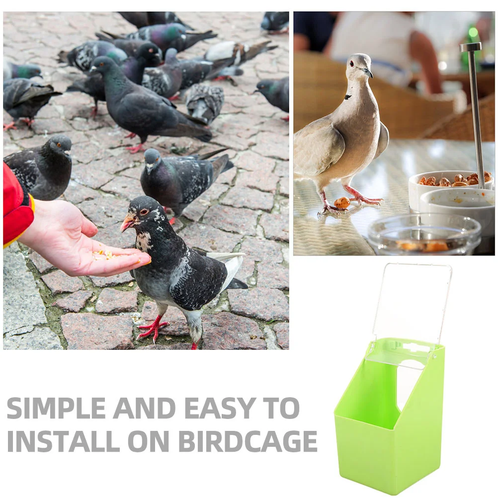 

4pcs Hanging Trough Bird Feeder Large Capacity Durable Material Cage Accessories Food Dispenser Water Bowls Parrot Feeding Box