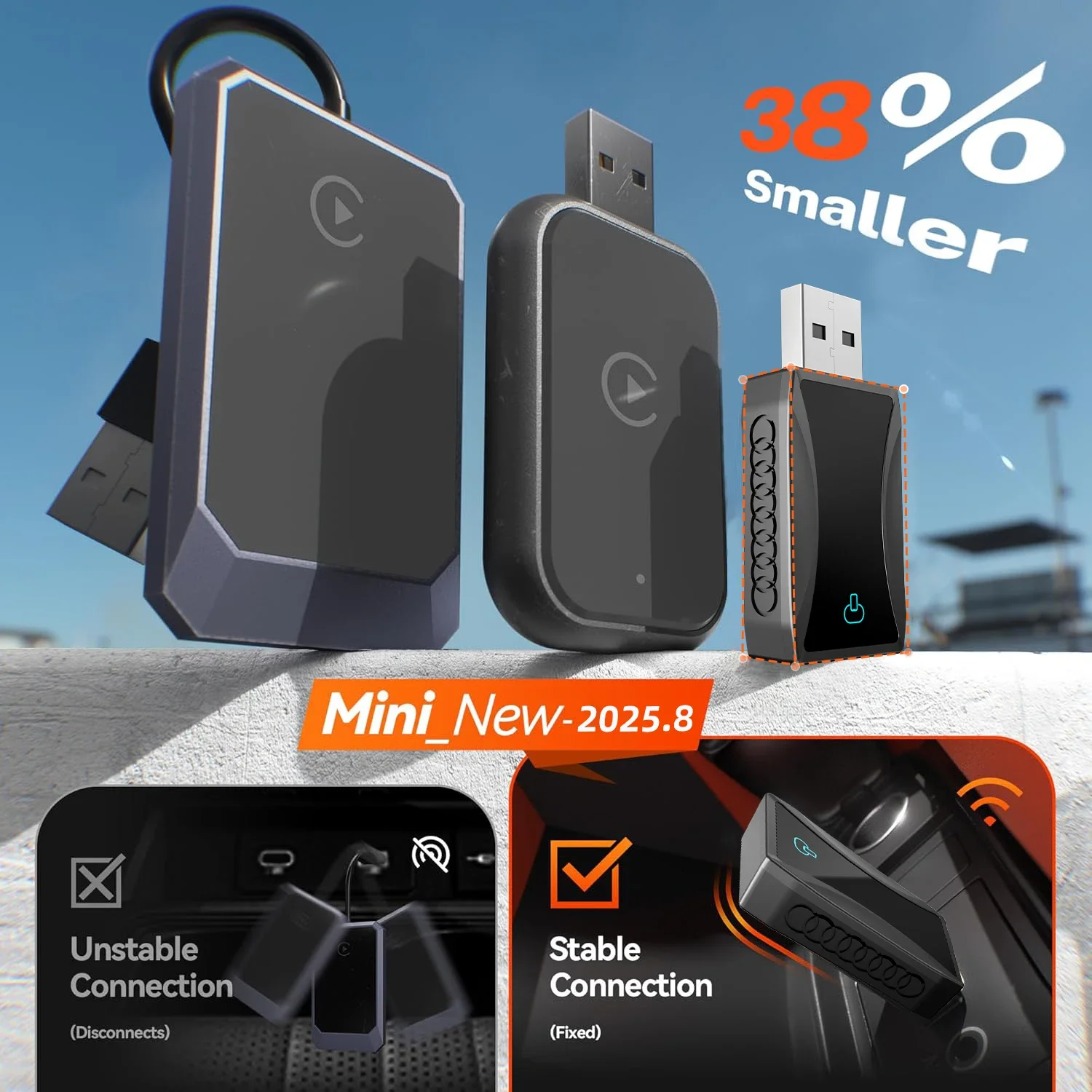 TrolinkTek 2in1 Wireless CarPlay Dongle Wired to Wireless Android Auto Adapter AI Smart Box Car Intelligent Systems 5Ghz WiFi