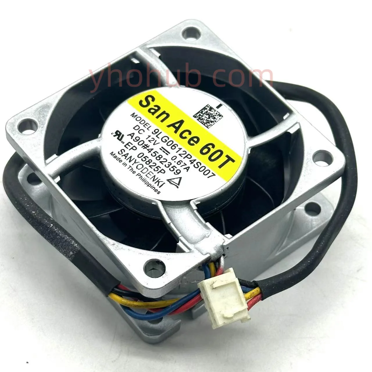 

Sanyo Denki 9LG0612P4S007 DC 12V 0.67A 60x60x25mm 4-Wire Server Cooling Fan