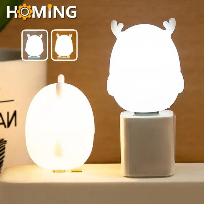 1pc USB Plug Lamp Mini Night Light Gift Computer Mobile Power Charging Small Book Lamps LED Eye Protection Square Reading Light