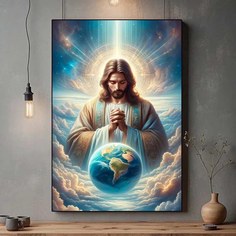 Diamond Embroidery Jesus Virgin Mary Icon Mosaic Rhinestones Diamond Painting Religion Christian Cross Stitch Home Decor