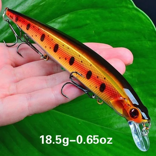 Imagen 1 del producto 1 Uds 14cm 18,5g 3D pececillo biónico señuelo de pesca cebo duro con 3 anzuelos aparejos de pesca señuelo ojos 3D