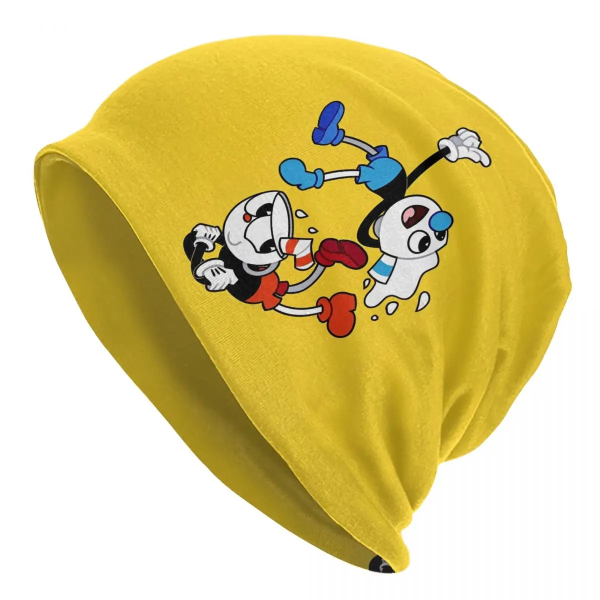 Cuphead And Mugman Skullies Beanies Hats Great Retro Game Autumn Winter Men Women Ski Caps Warm Dual-use Bonnet