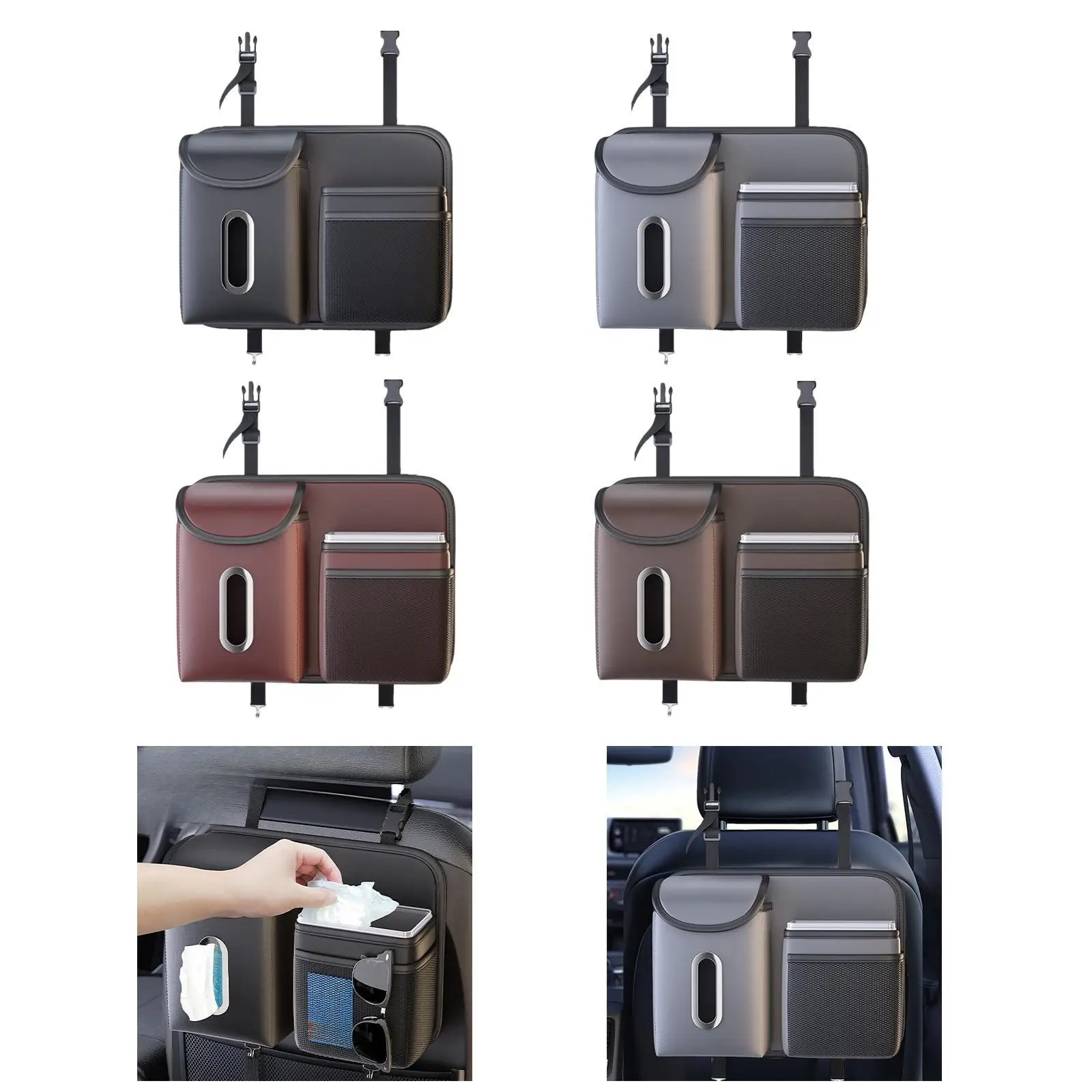 

Car Organizer for Back Seat Backseat Storage Organizer Quick Installation Bottle