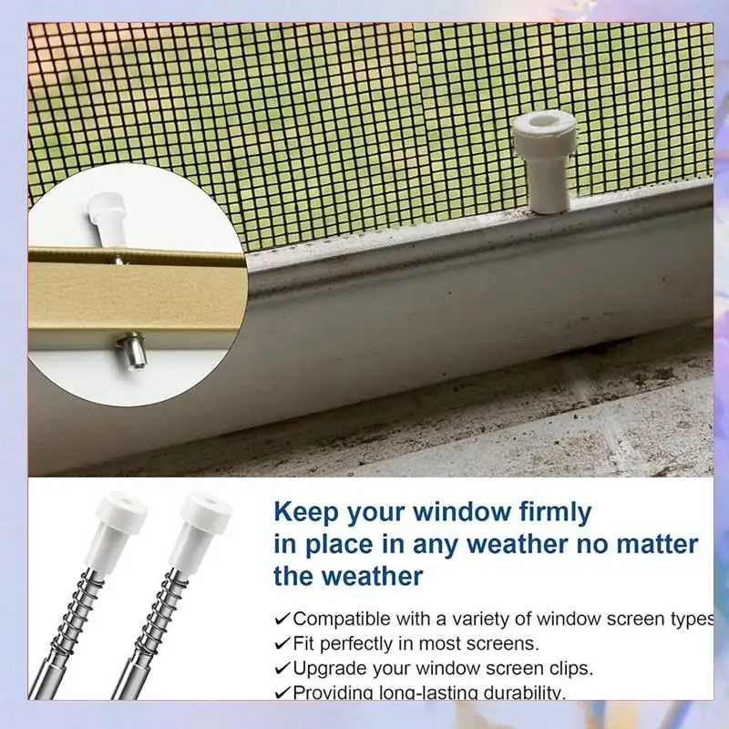30 Pack Window Screen Plunger Latches 5/32 Inch X 1-1/2 Inch,For Aluminum Window Screens,Plunger Latch Clips-[A04I]