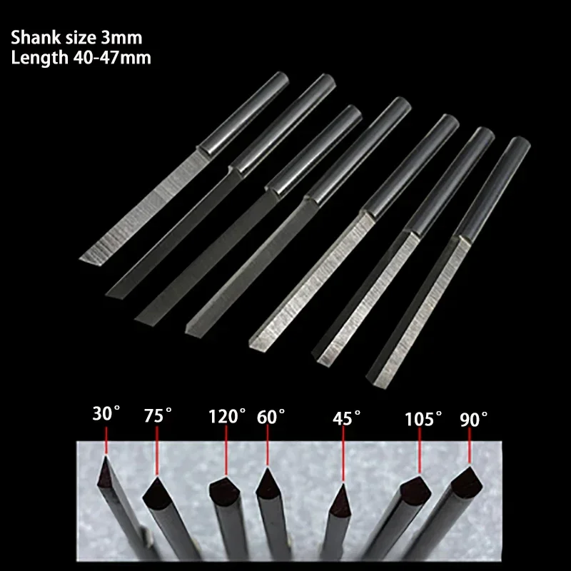 7Pcs 30-120 Tungsten Steel Pneumatic Engraving Knife Set for Jewelry Making DIY Engraving Cutting and Detailed Repair Work