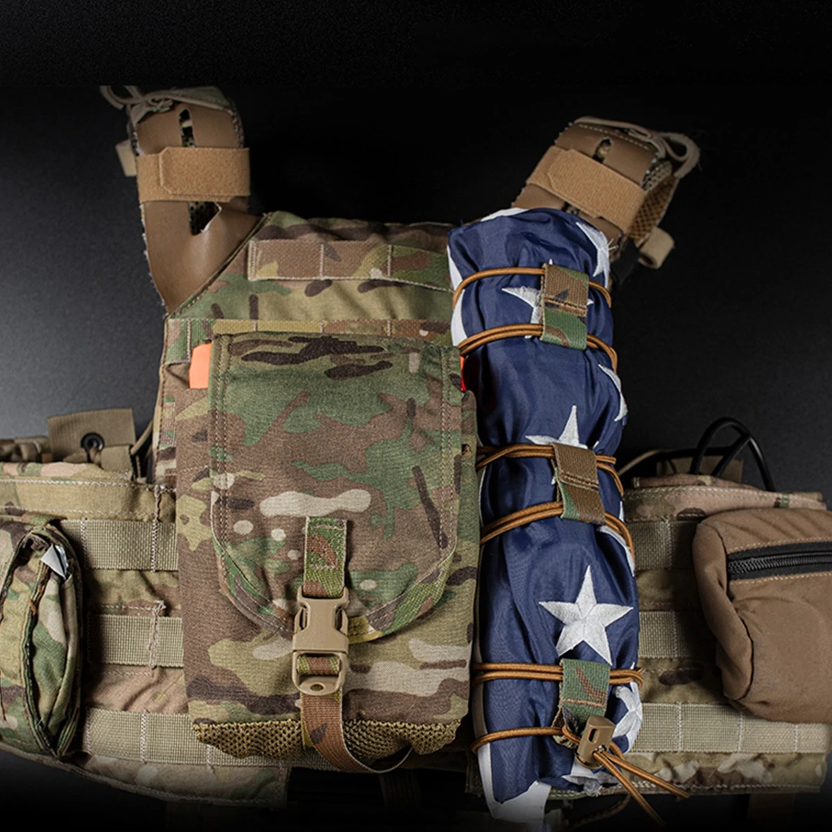 Tactical Hunting Accessories Bungee Elastic Fastener Strap Shock Cord Retention Molle Webbing Loop Cord Lock Secure Attachment
