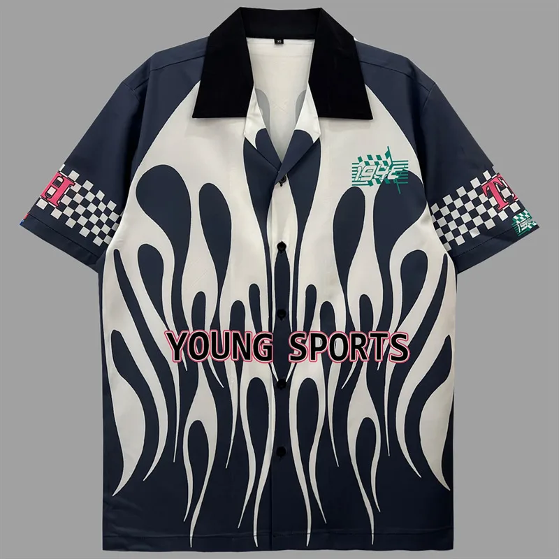 

Рубашка с абстрактным художественным портретным принтом, вечерние мужские рубашки, рубашки с принтом 2025 года, мужская повседневная рубашка с коротким рукавом Camisa Social Masculina