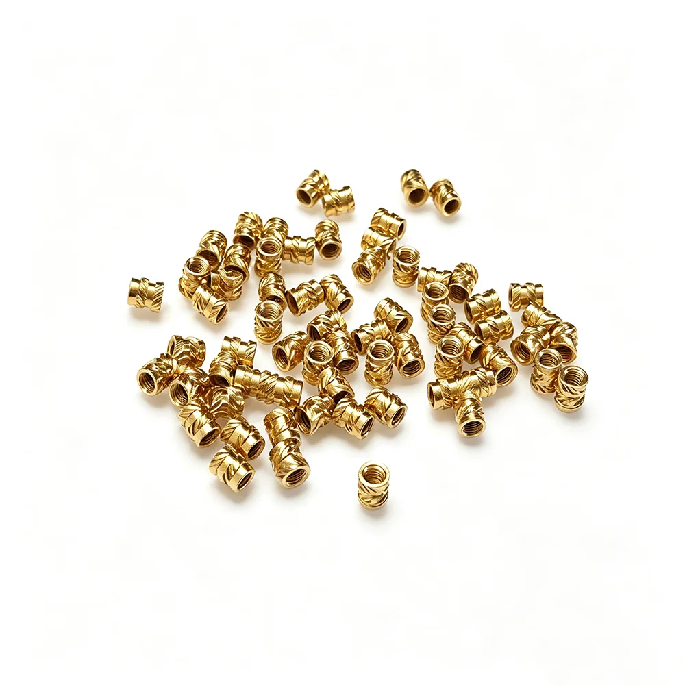 50pcs Brass Hot Melt Insert Knurled Nut M3X4X4 M3X4X5 Thread Heat Molding Double Twill Injection Embedment Nut For 3D Printer - view 3