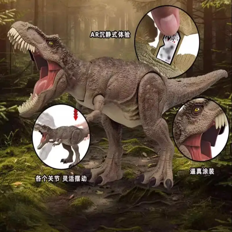 Meitai jurassic world camuflagem ataque tiranossauro rex simulação figura de ação modelo de brinquedo para presentes de aniversário