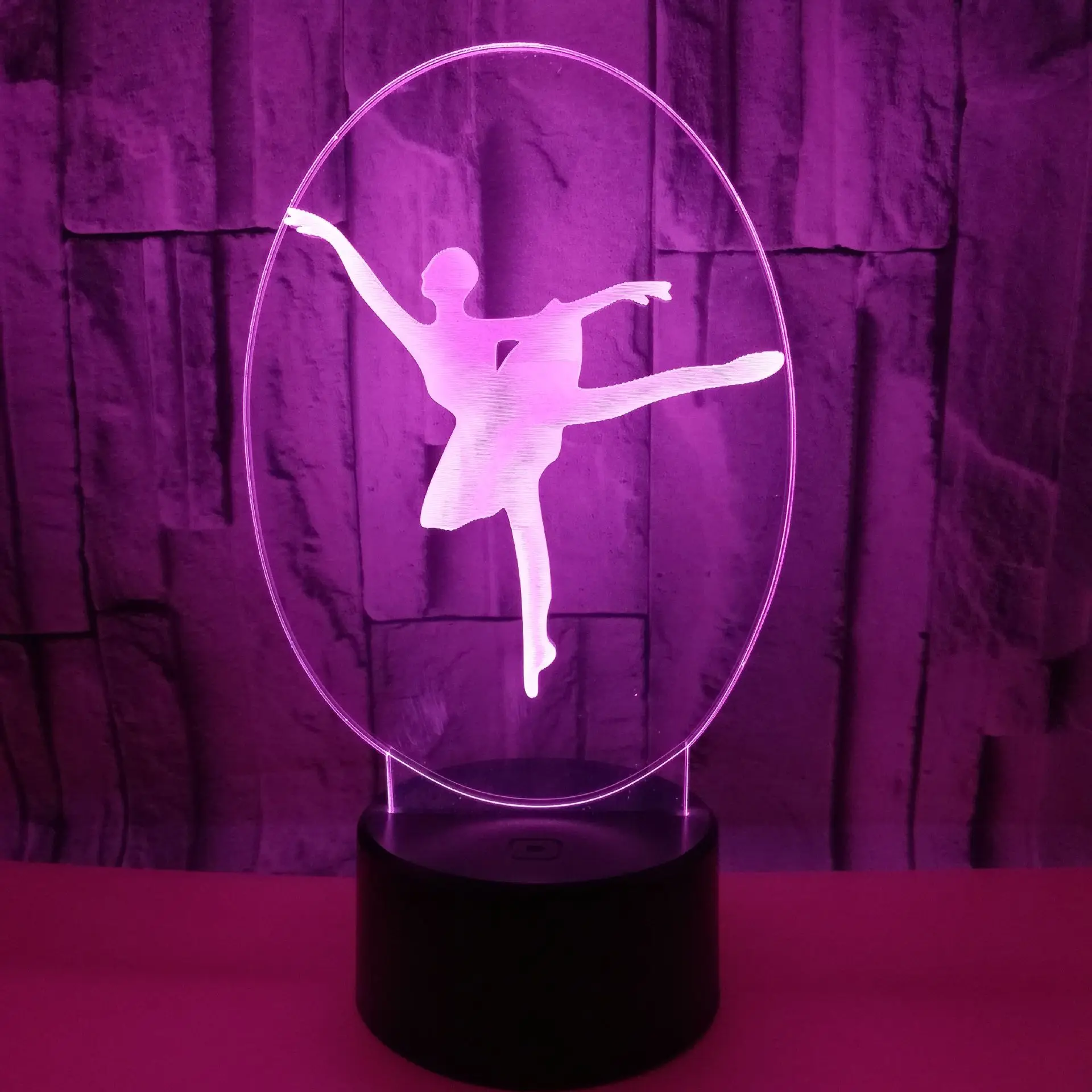 

Hot Creative Gifts Ballet 3d Small Table Lamps For Living Room Colorful Usb 3d Small Reading Night Desk Lamp Light