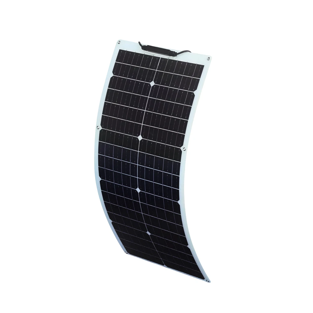 XINPUGUANG Solar Panel 12 Volt 1-2X 50 Watt zestaw paneli słonecznych 50W 100W 12V Elastyczny monokrystaliczny moduł fotowoltaiczny o wysokiej