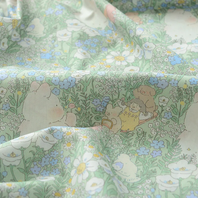 

High-densi Pure Cotton antung Fabric 80 Stitches Summer DIY Handmade Clothing Material assland Sle Home Textile