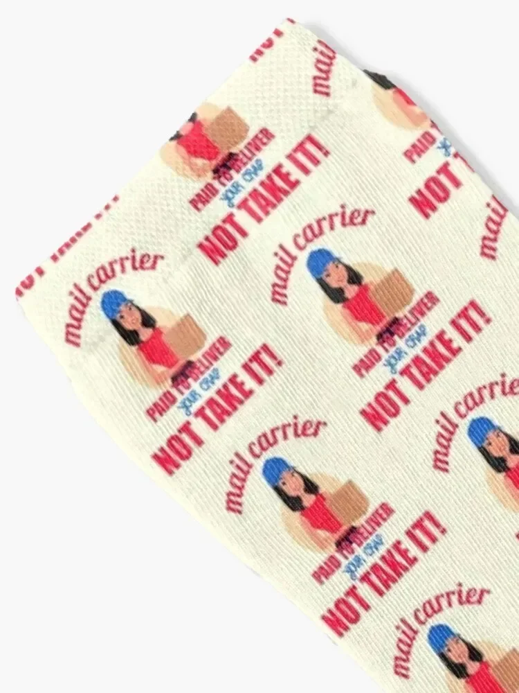 Funny Postal Worker Post Office Paid To Deliver Mail Carrier Mailman Socks floral set Socks Men's Women's