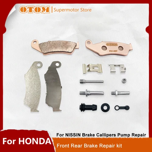 Imagen 1 del producto OTOM-pinzas de freno delanteras y traseras para motocicleta, almohadillas de aislamiento para HONDA Nissin CR125/250R CRF250R/X CRF450R/X