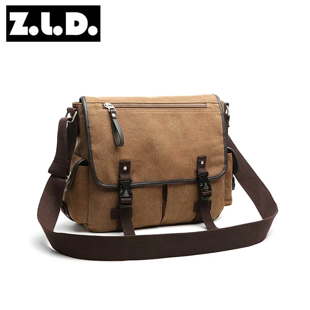 Recreational Student canvas wind custom shoulder laptop messenger bag