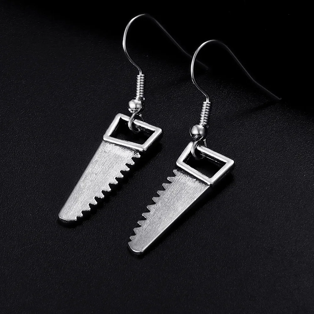 Fashion Trend Engineer Saw Tool Pendant Earrings Vintage Minimalist Punk Style Women Earrings