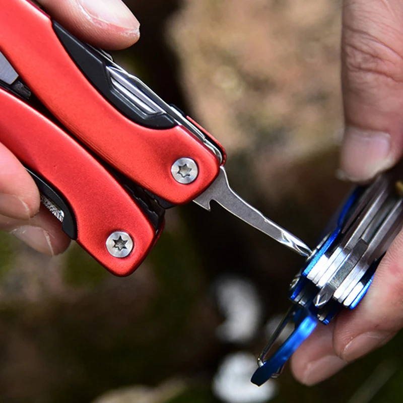 Stainless Steel Multi Tools ，Pliers Pocket Knife with Heavy Duty Pliers Replaceable Bits Multitools for Outdoor, Survival, Hikin