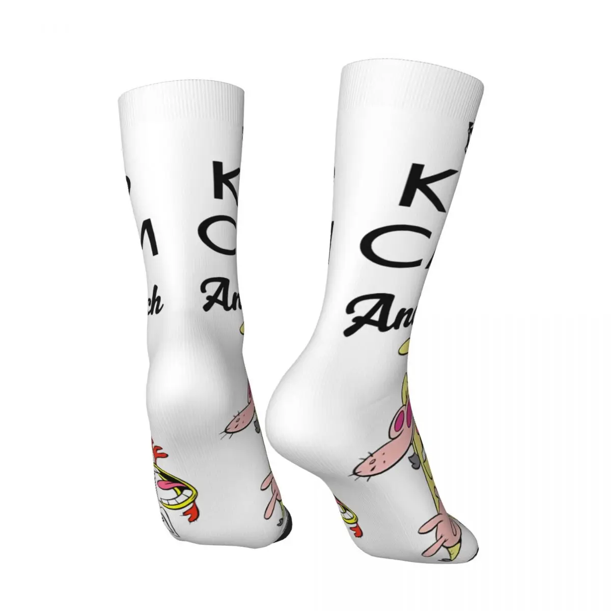 Funny Crazy compression Happy Sock for Men Hip Hop Harajuku Cow And Chicken Cartoon Happy Seamless Pattern Printed Boys Crew