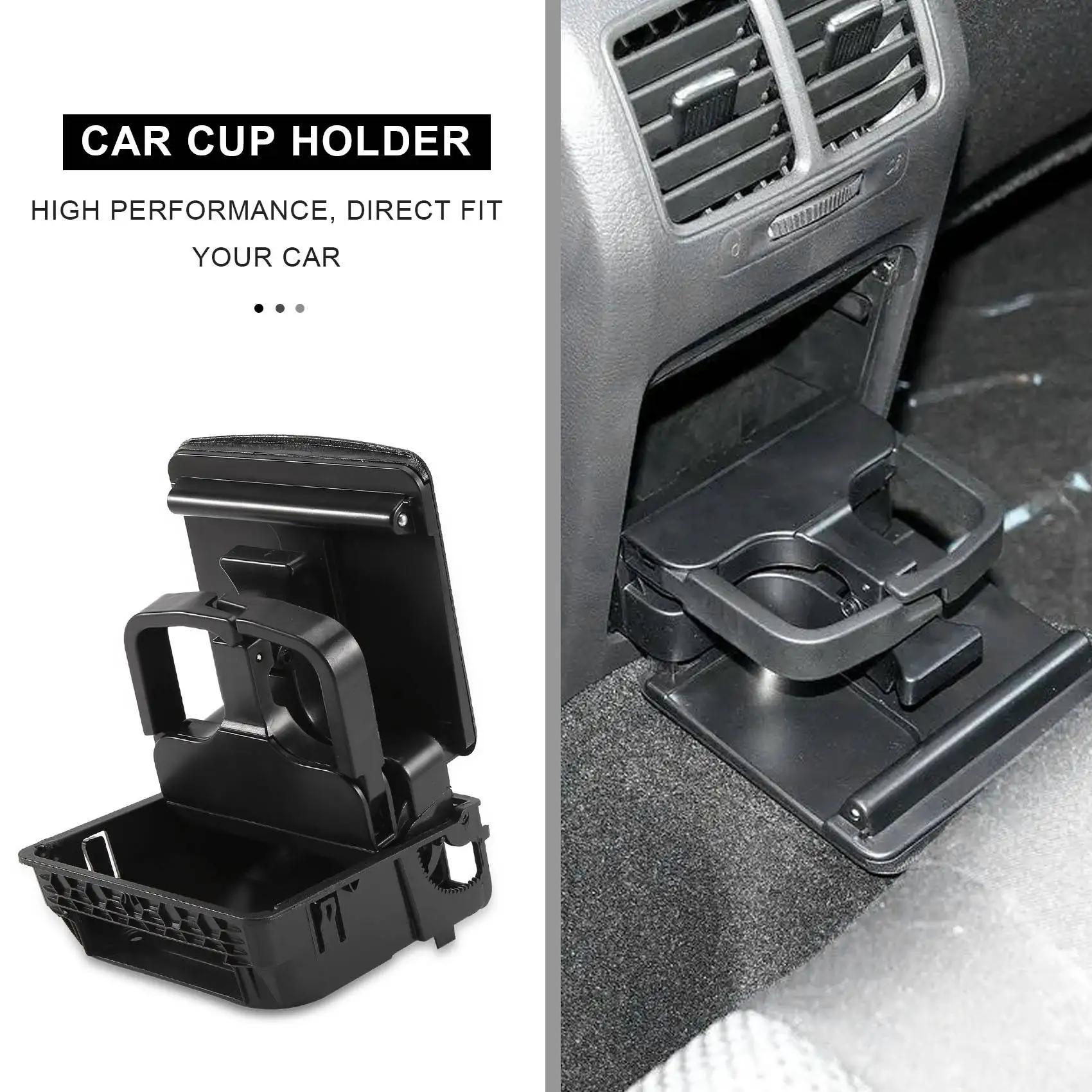 Central Armrest Rear Cup Holder For Jetta 5 Golf