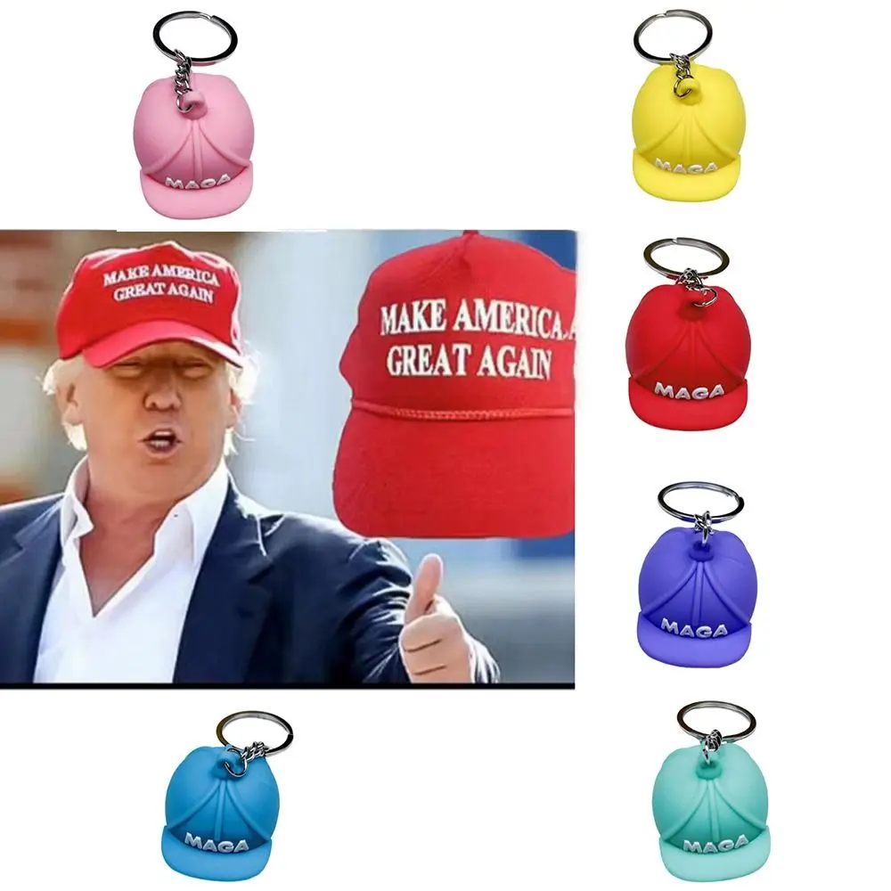 2024 MAGA Keychain Trump Silicon Key Holder Creative Bag Accessory Women