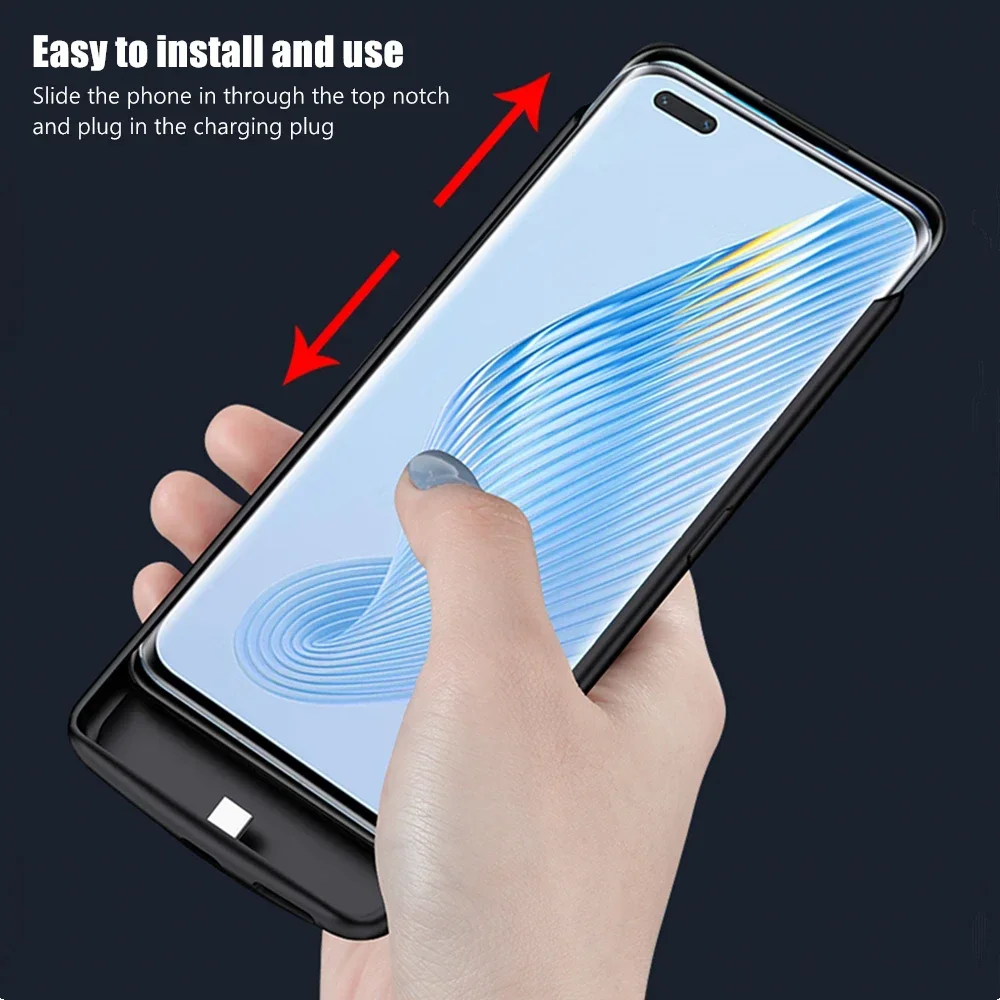 Battery Charger Case For HONOR Magic 5 Pro Power Cases 6800mAh Portable Power Bank External Battery Charging Cover Powerbank