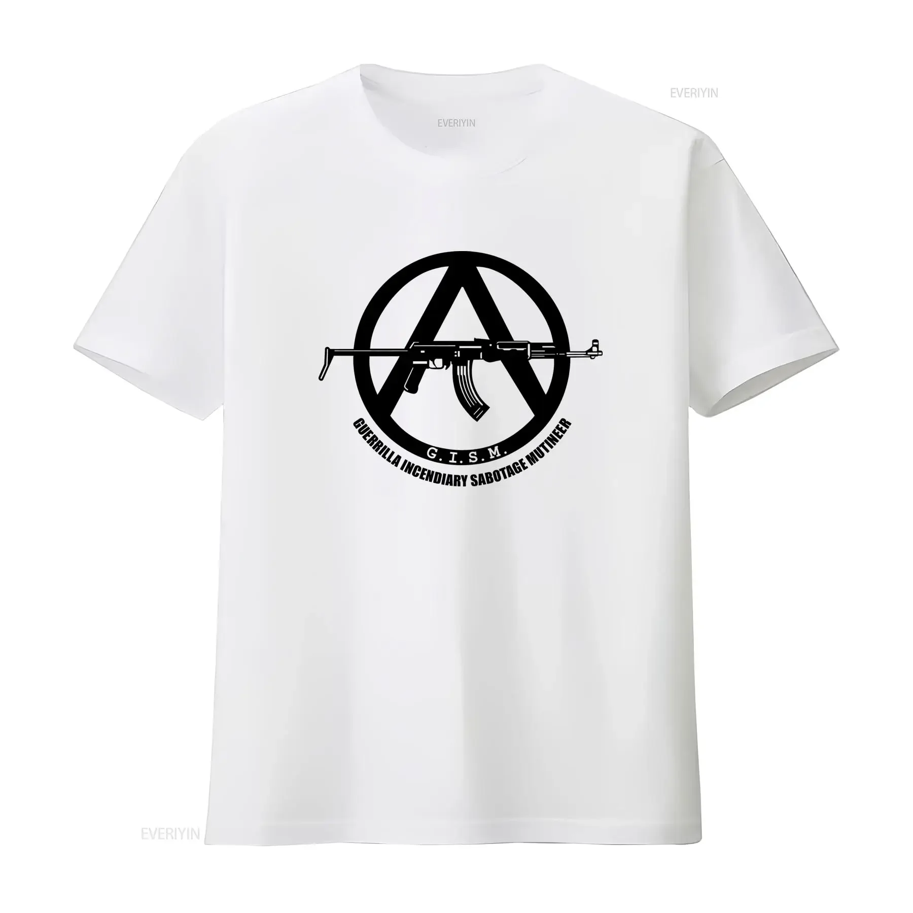 Camiseta de la banda GISM Guerrilla Mutineer Thrash Hardcore Punk Rock, estilo vintage, lavada, con gráfico, elástica, unisex, ropa de calle